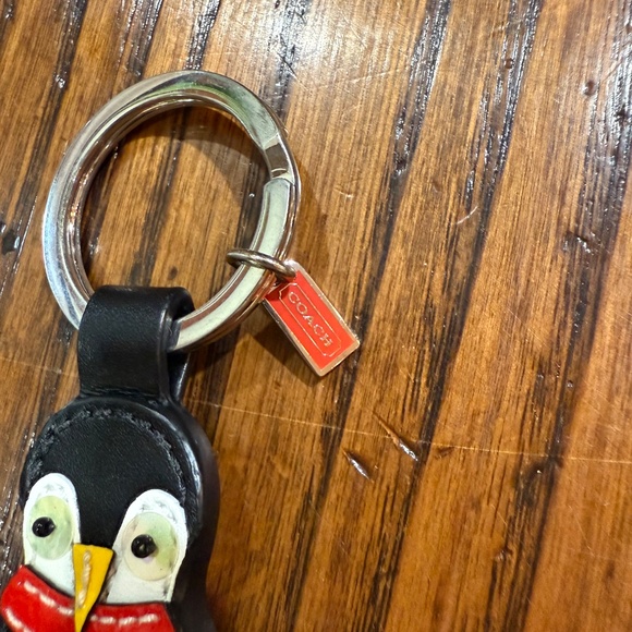 Coach Leather Penguin Key Fob - Picture 2 of 4